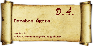 Darabos Ágota névjegykártya